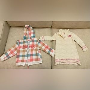 Toddlers girls' sweaters for 2-3 years old 2PCS